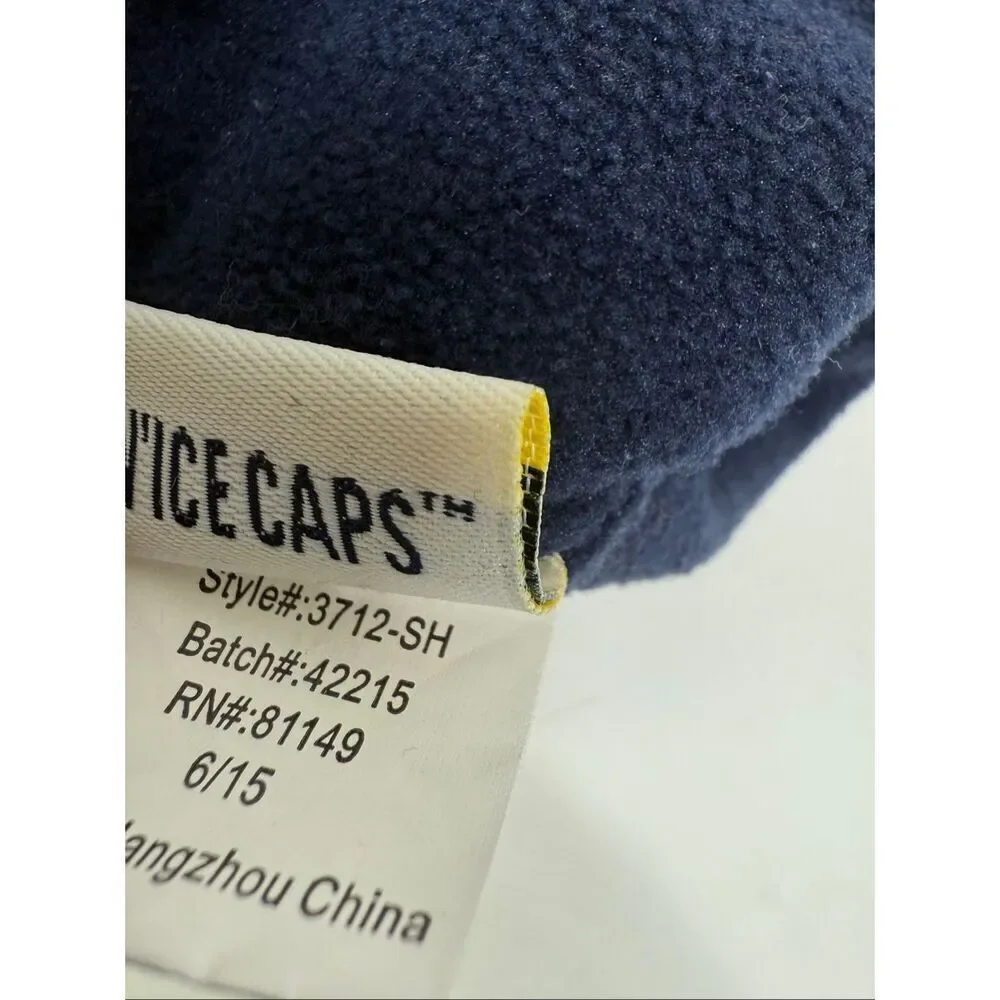 N'Ice Caps toddler fleece hat sherpa lining hook loop chin strap Sz Infant L